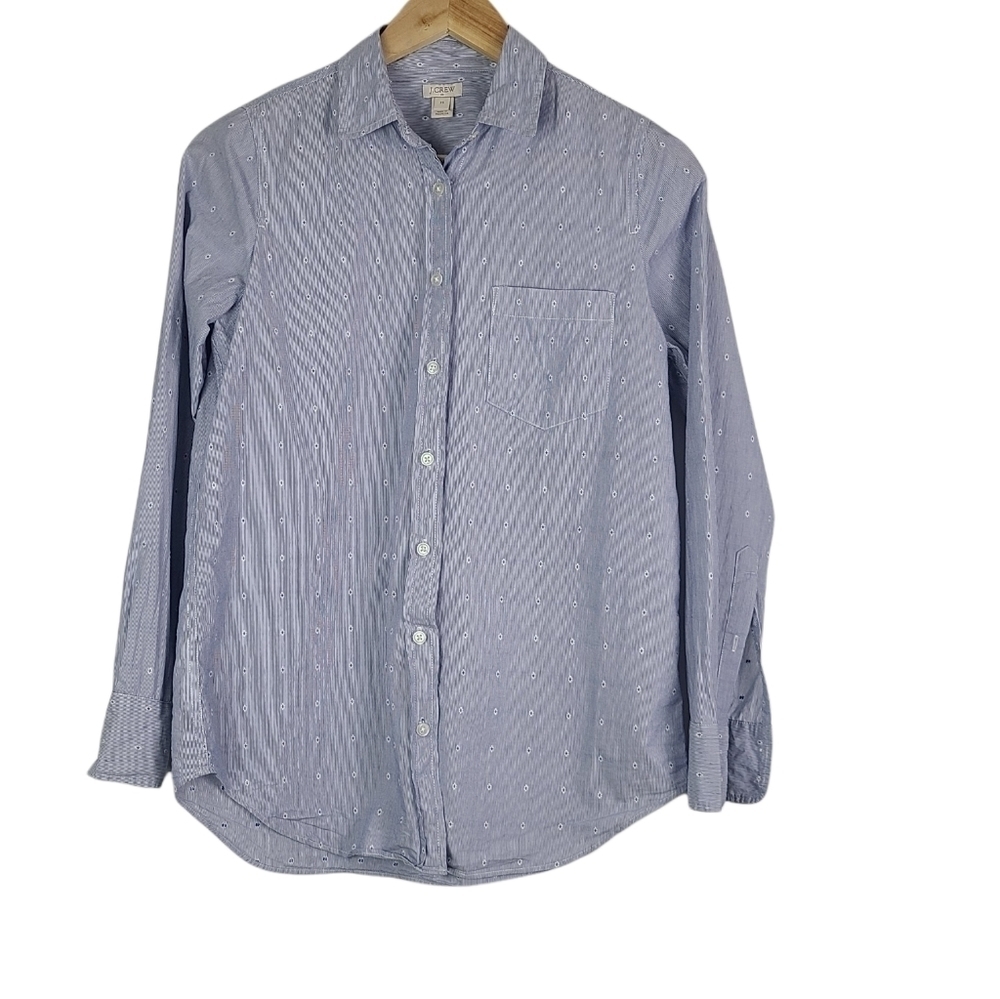 J.Crew Factory Eyelet Button Up Collar Shirt XS